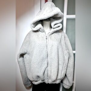 DOUBLE ZERO Teddy Bear Full Zipper Hoodie